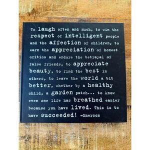 Quotable Photo Album W/ Emerson Quote EUC Never Used One Photo Per Page